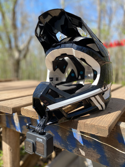 isometric gopro chin mount for 100% trajecta full face helmet