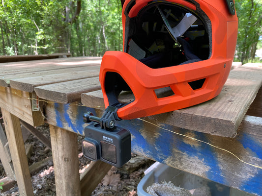isometric-close up gopro chin mount for smith mainline full face mountain biking helmet