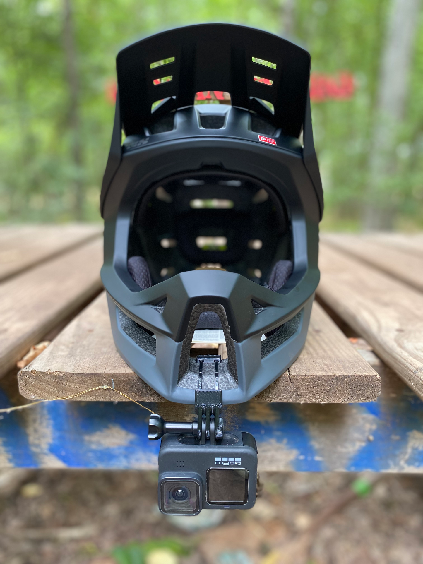 front view gopro chin mount for ixs trigger ff full face mountain bike helmet