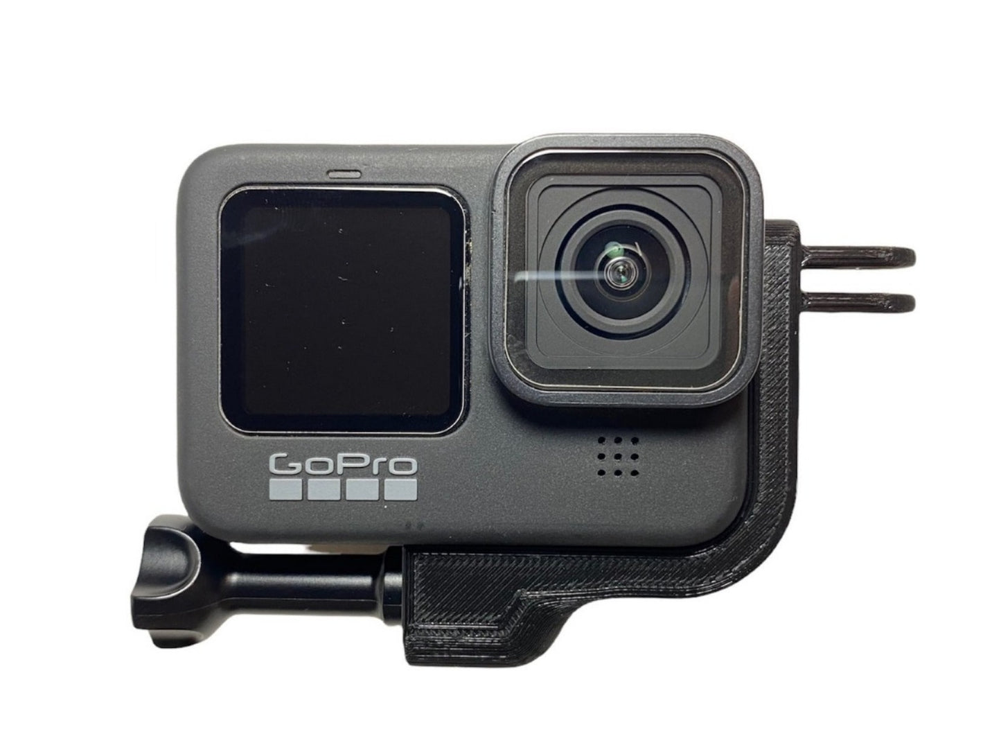 front view gopro hero 9 hero 10 vertical adapter 90 degree elbow mount