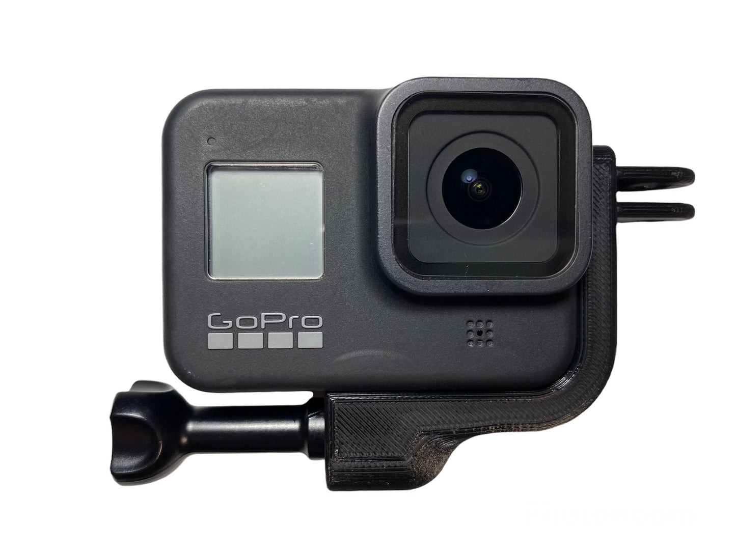 front view gopro hero 8 vertical adapter 90 degree elbow mount