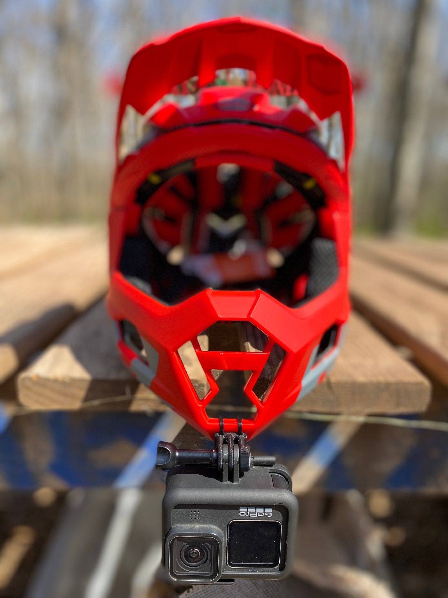 front gopro chin mount for bell super air r full face mountain bike helmet