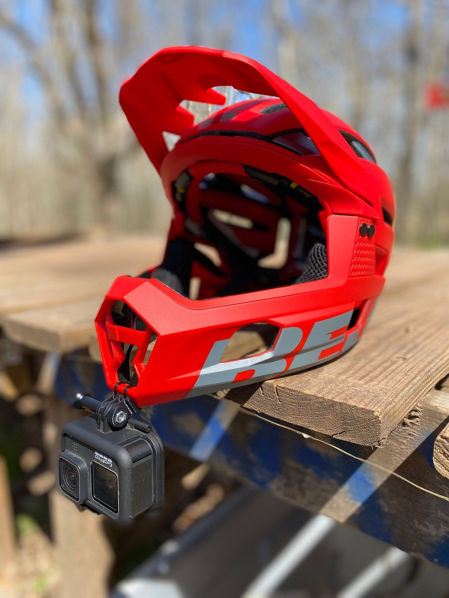 isometric gopro chin mount for bell super air r full face helmet
