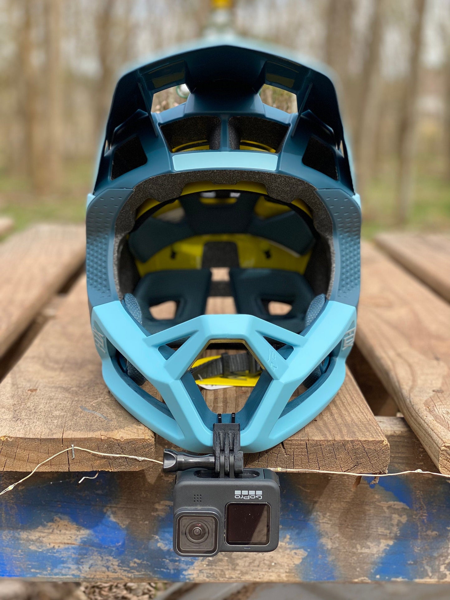 front gopro chin mount for fox proframe full face mountain bike helmet